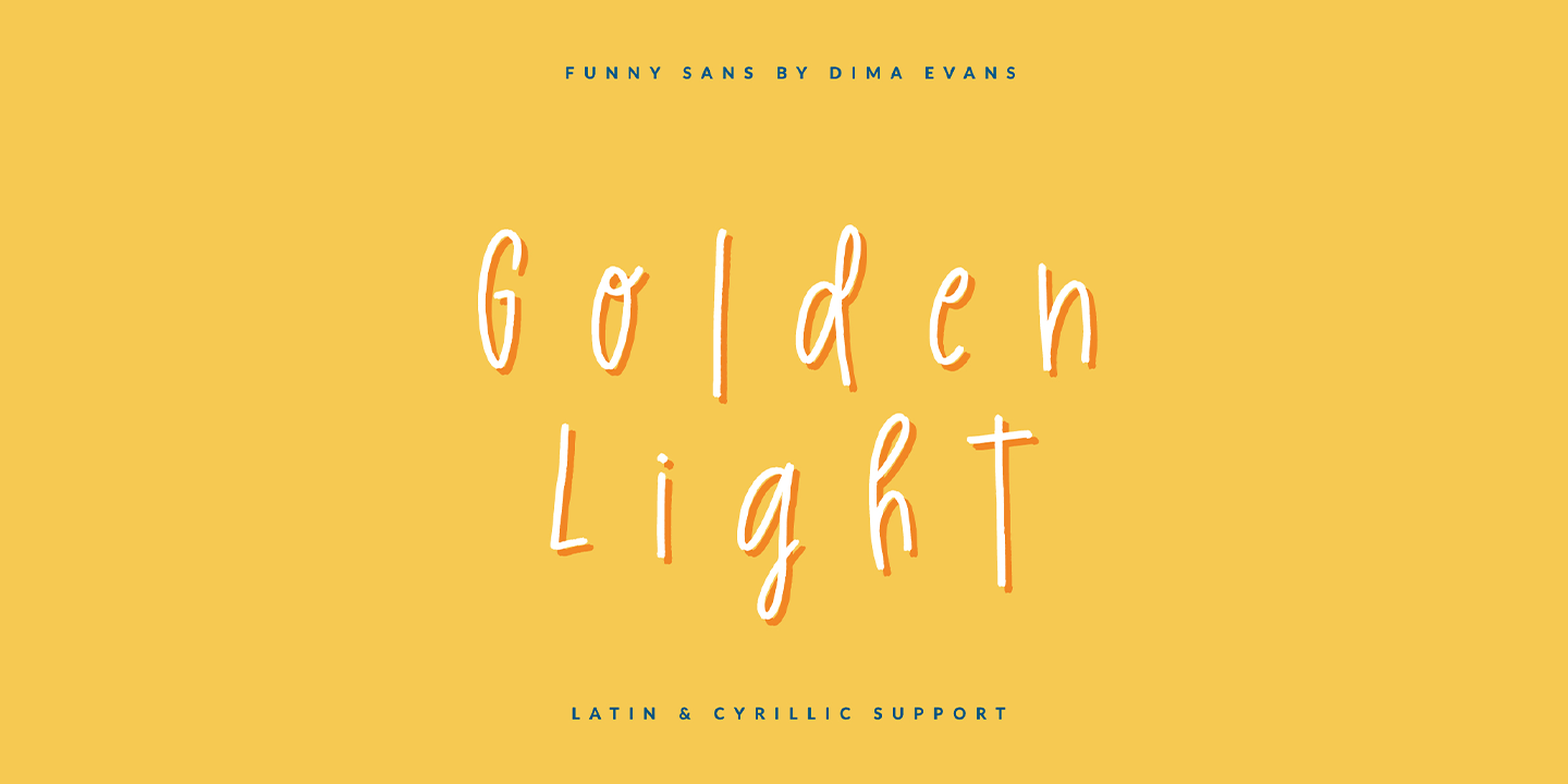 Przykładowa czcionka Golden Light #15